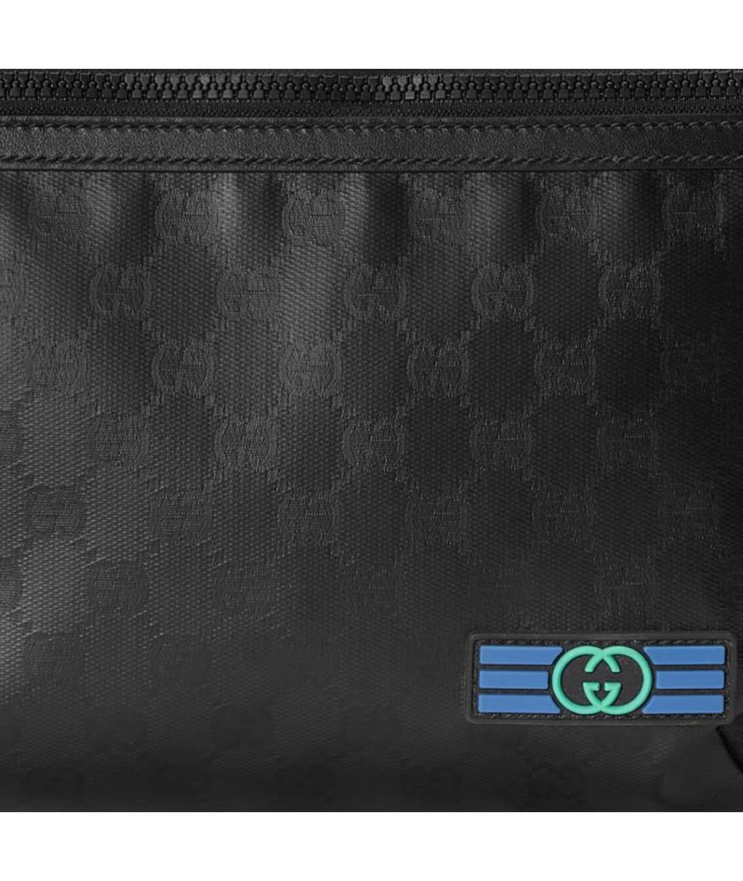 GUCCI Черная кожаная поясная сумка, фото 9