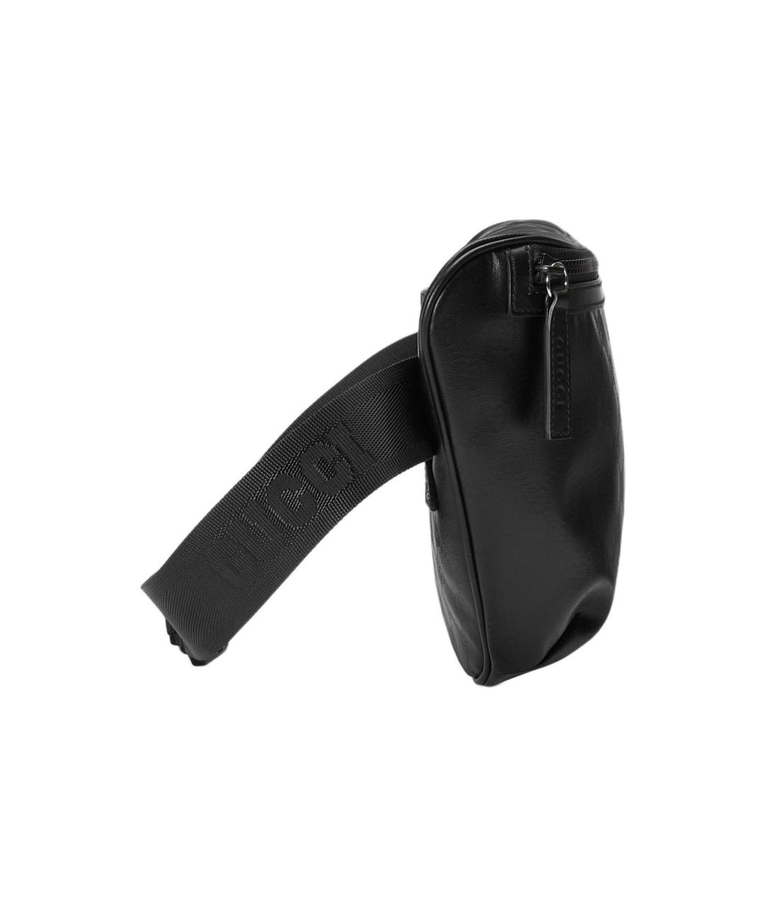 GUCCI Черная кожаная поясная сумка, фото 5