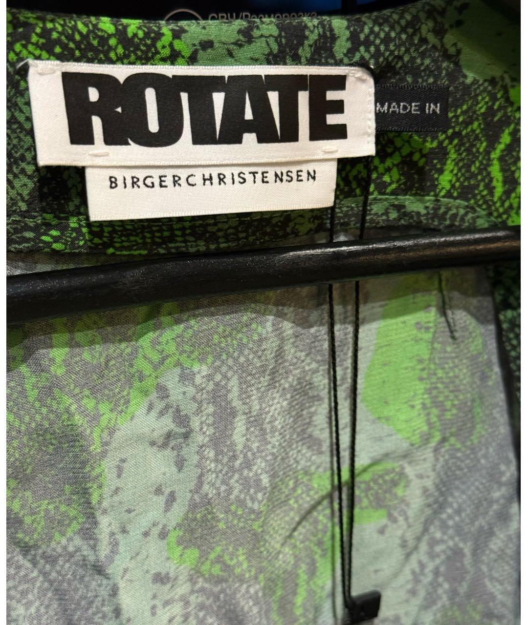 ROTATE Зеленая вискозная блузы, фото 4