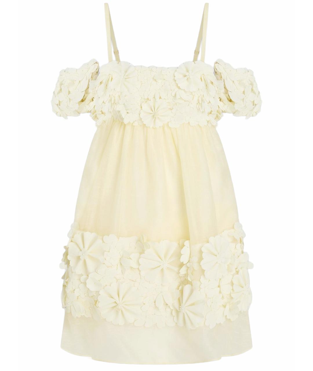 ZIMMERMANN Желтое коктейльное платье, фото 1