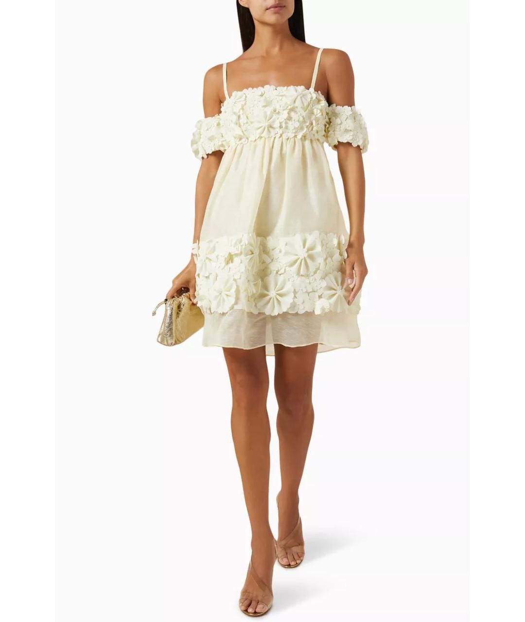 ZIMMERMANN Желтое коктейльное платье, фото 3