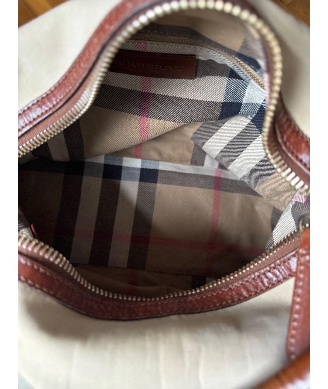 BURBERRY Бежевая тканевая сумка тоут, фото 5