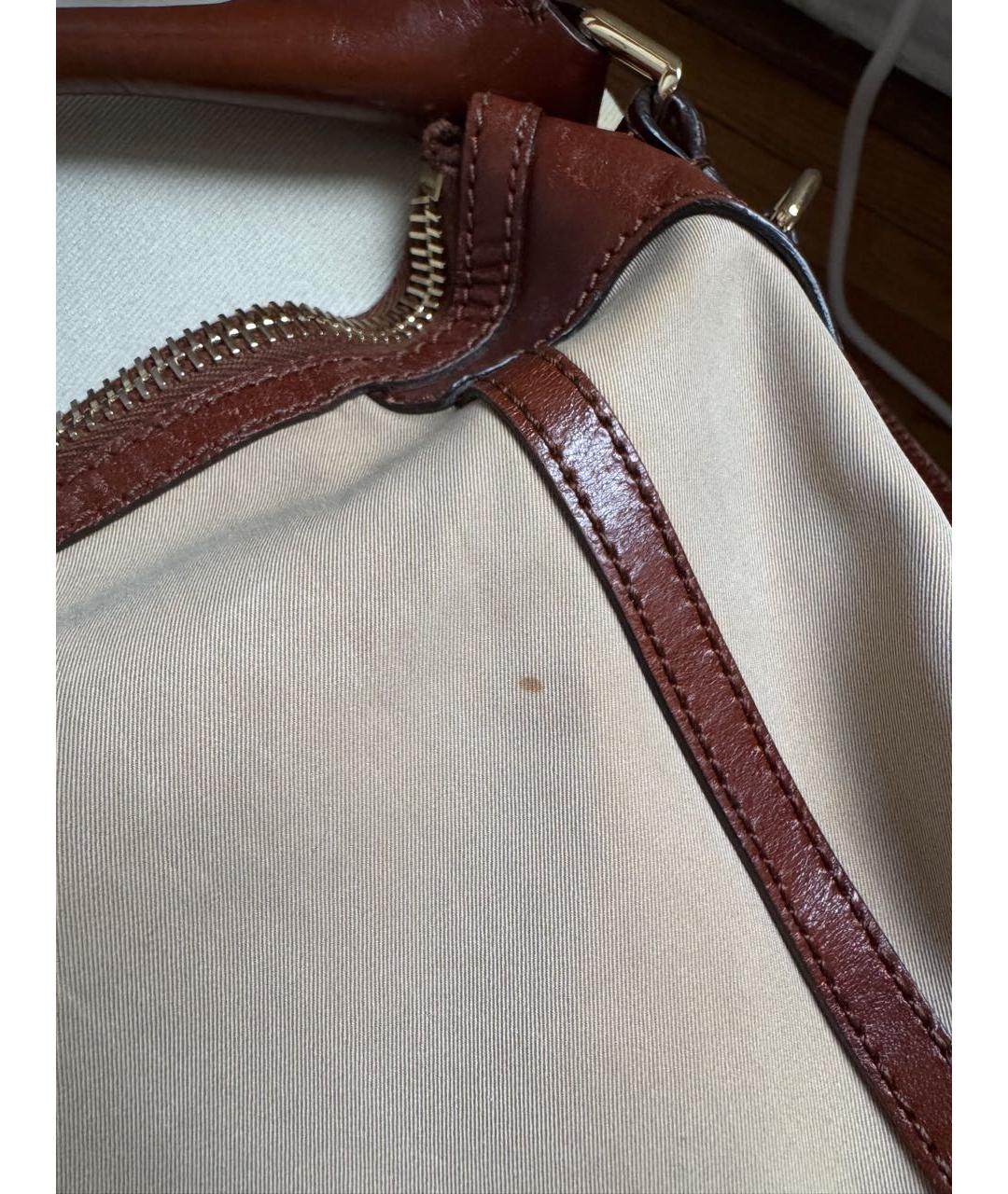 BURBERRY Бежевая тканевая сумка тоут, фото 6