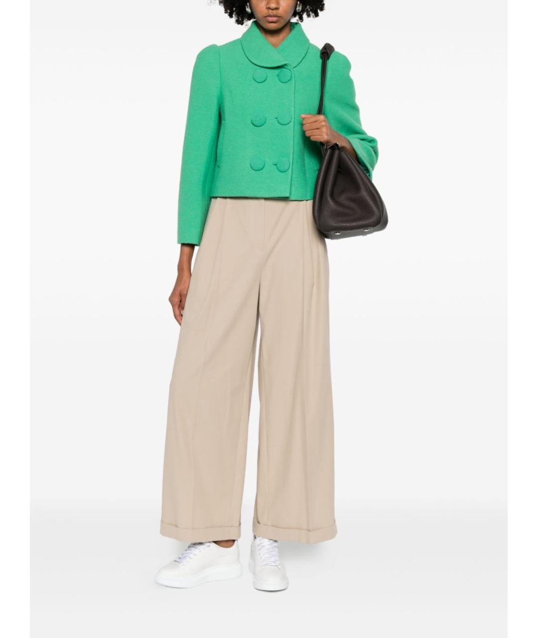 LOEWE Бежевые хлопковые прямые брюки, фото 4