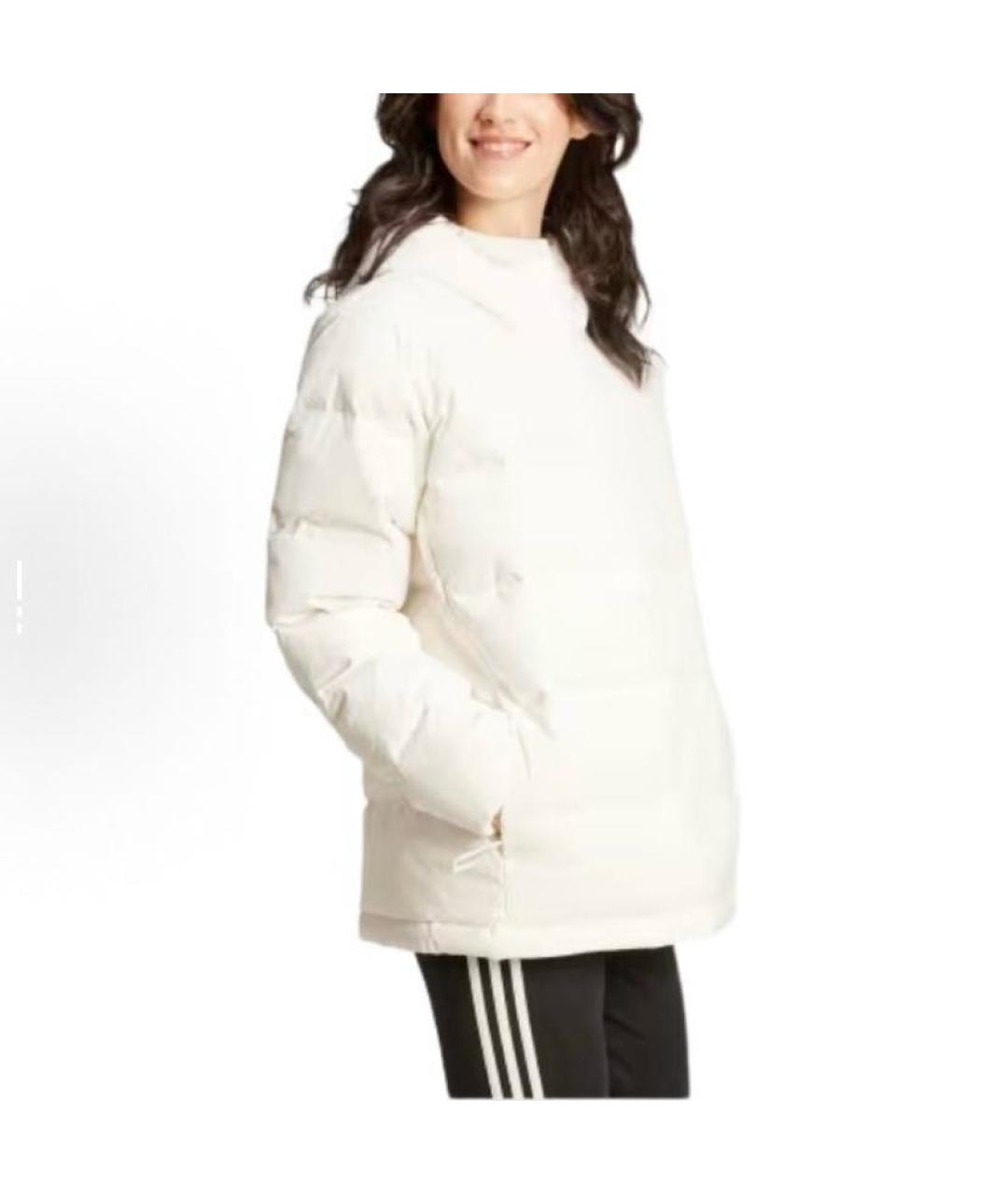 ADIDAS Белый полиэстеровый пуховик, фото 2