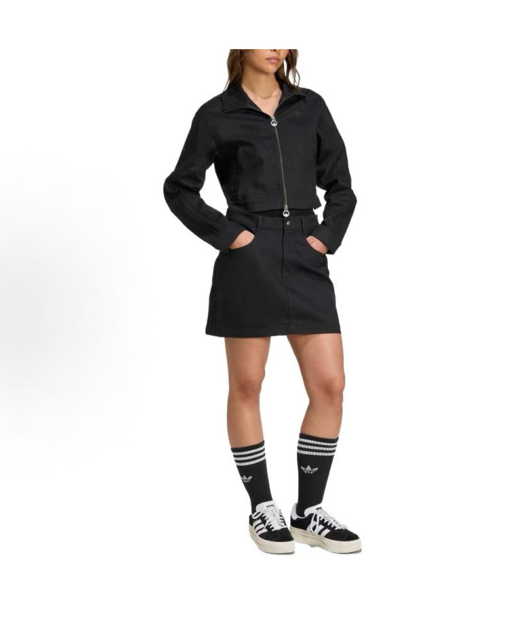 ADIDAS Черная хлопковая куртка, фото 3