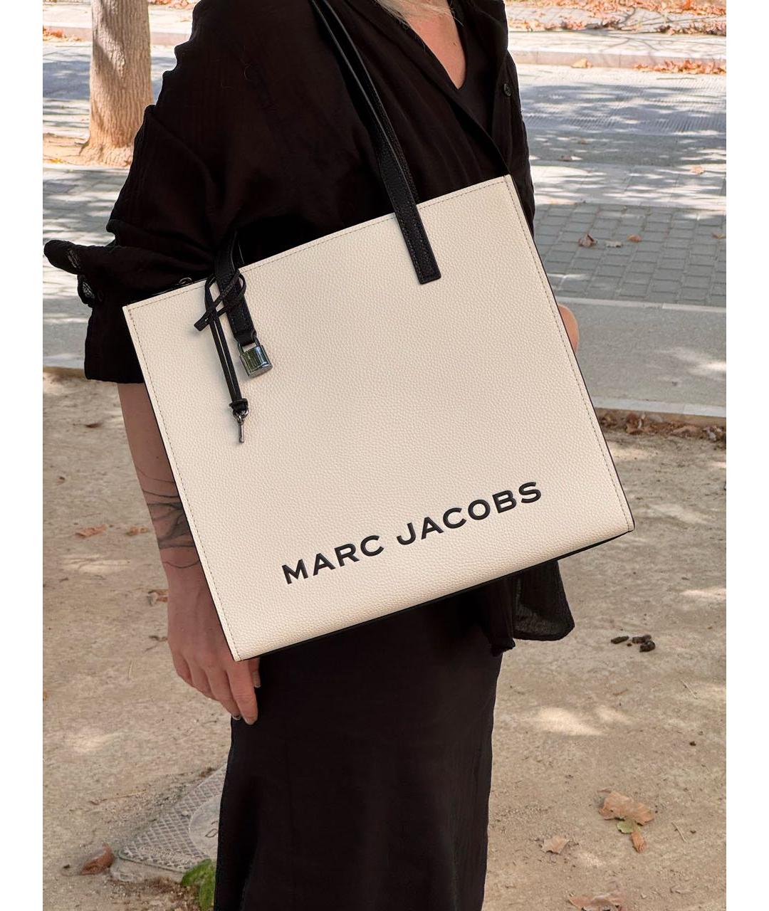MARC JACOBS Белая кожаная сумка тоут, фото 4