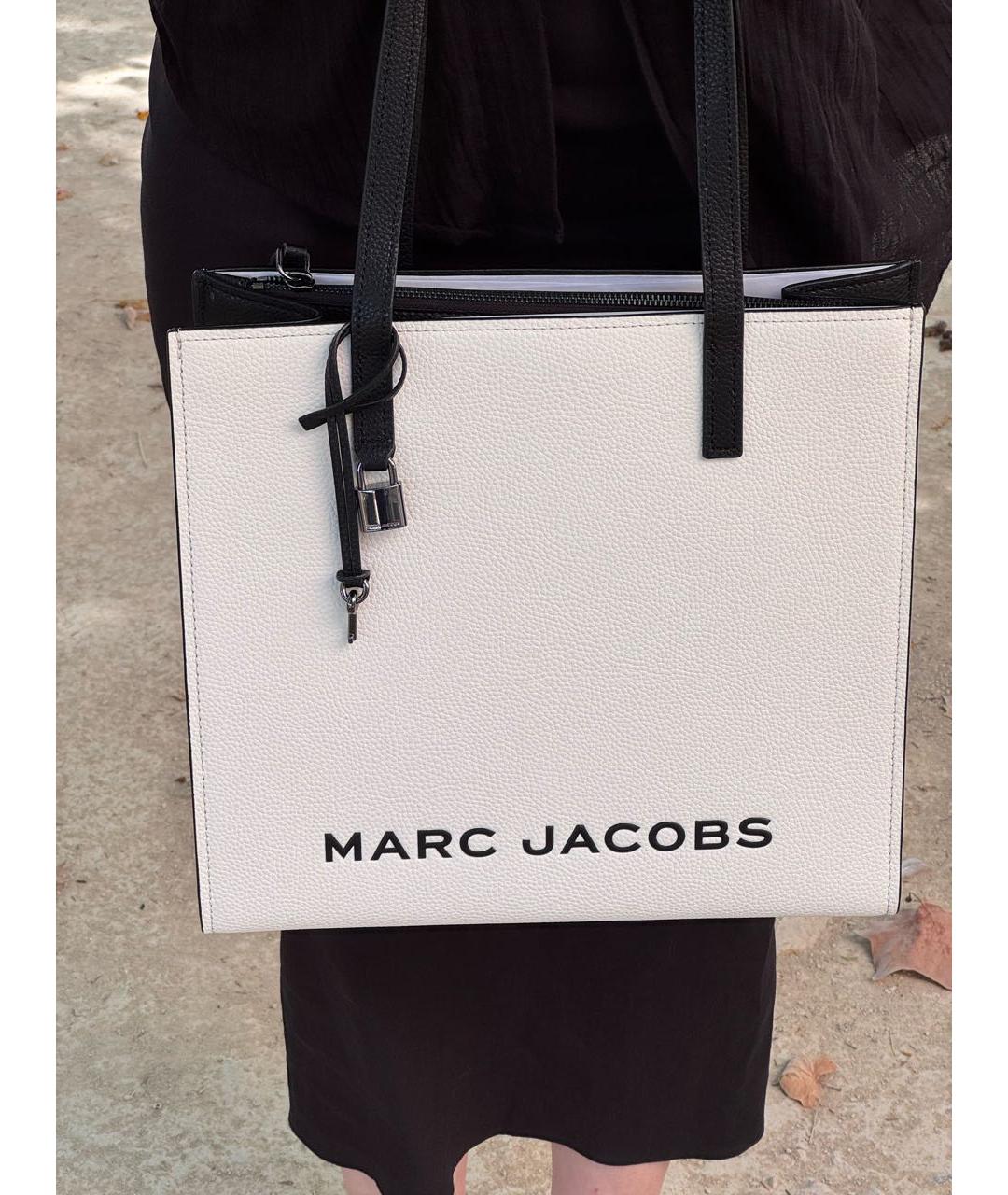 MARC JACOBS Белая кожаная сумка тоут, фото 2