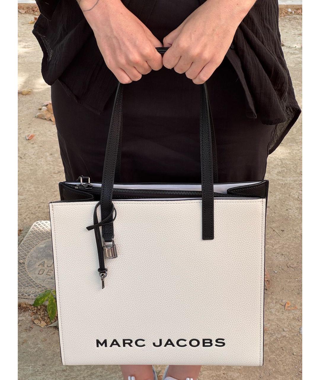 MARC JACOBS Белая кожаная сумка тоут, фото 7
