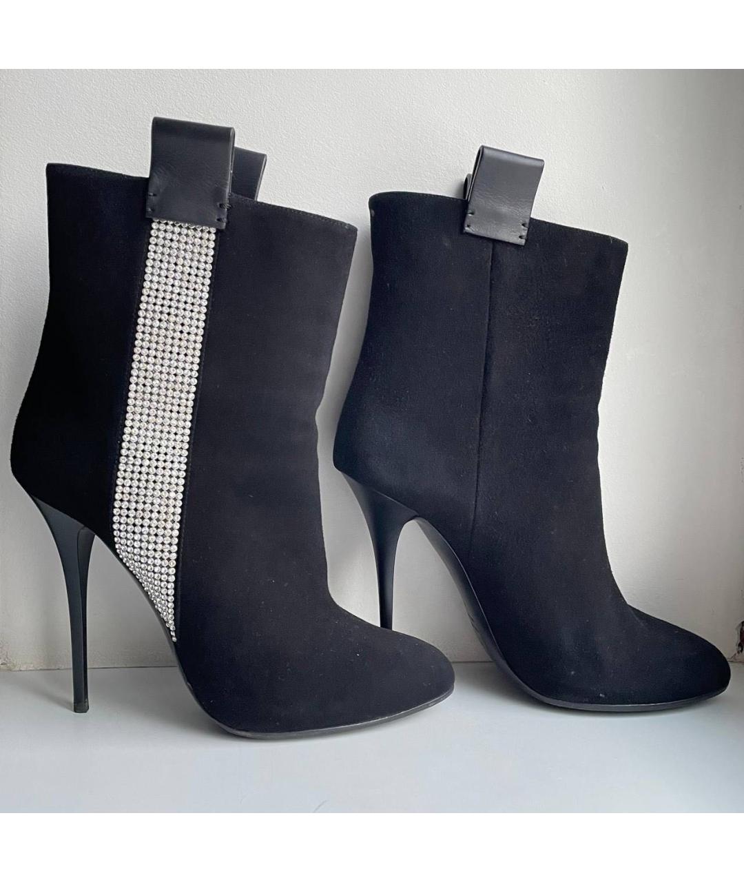 GIUSEPPE ZANOTTI DESIGN Черные замшевые ботильоны, фото 2