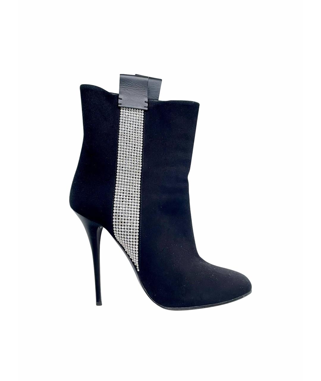 GIUSEPPE ZANOTTI DESIGN Черные замшевые ботильоны, фото 1