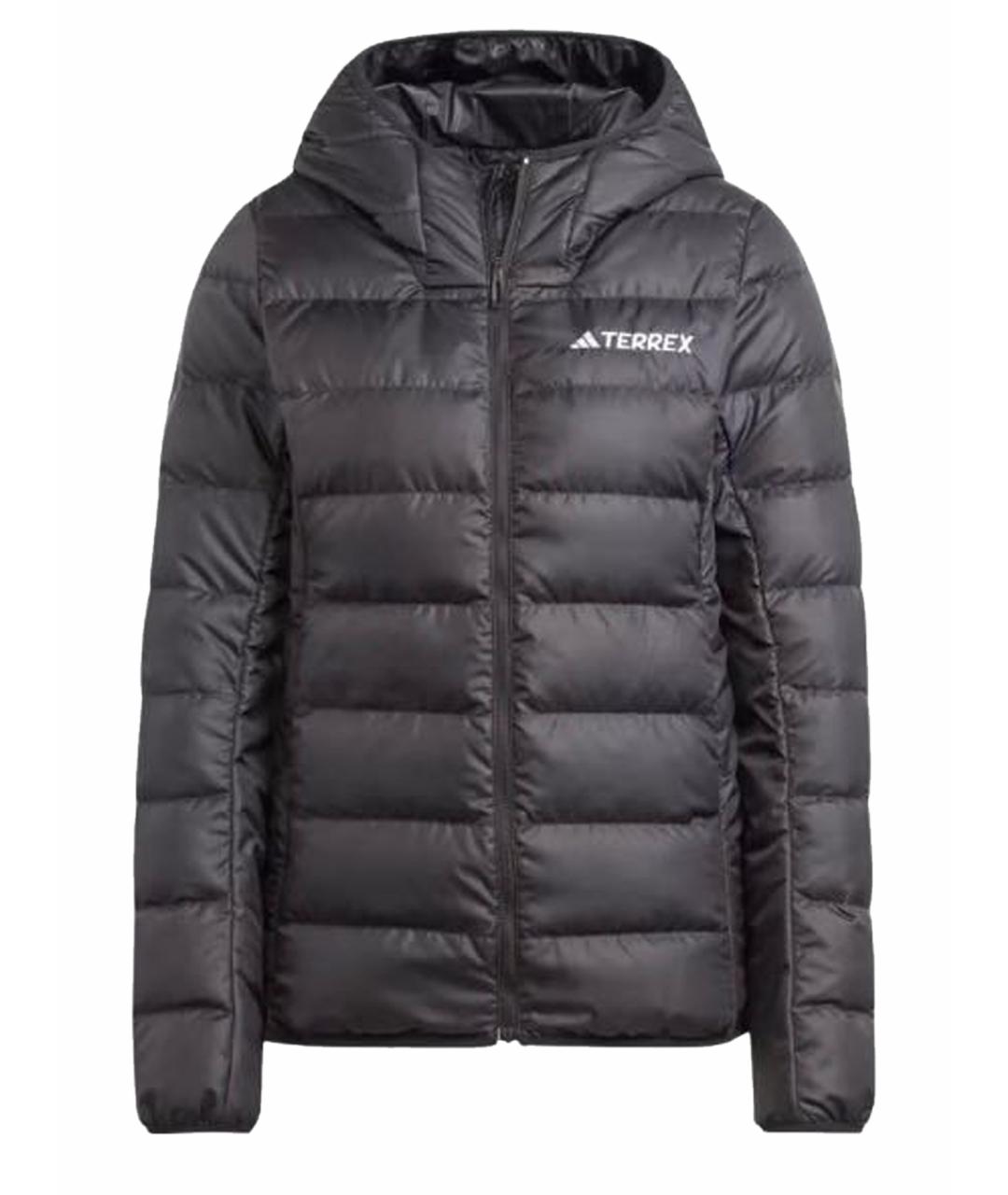 ADIDAS Черная полиэстеровая куртка, фото 1