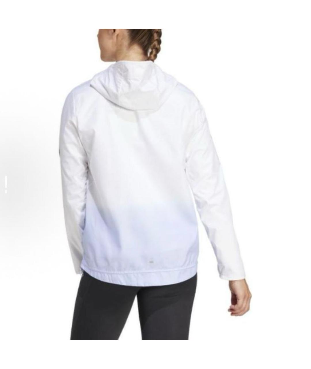 ADIDAS Белая полиэстеровая спортивная куртка, фото 4