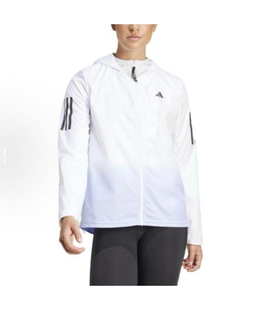 ADIDAS Белая полиэстеровая спортивная куртка, фото 3