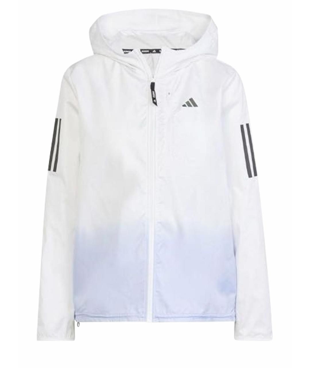 ADIDAS Белая полиэстеровая спортивная куртка, фото 1