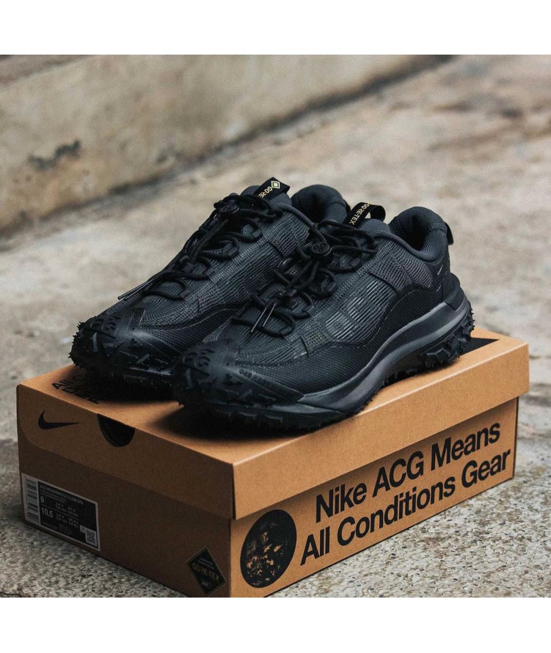 NIKE ACG Черные текстильные низкие кроссовки / кеды, фото 5