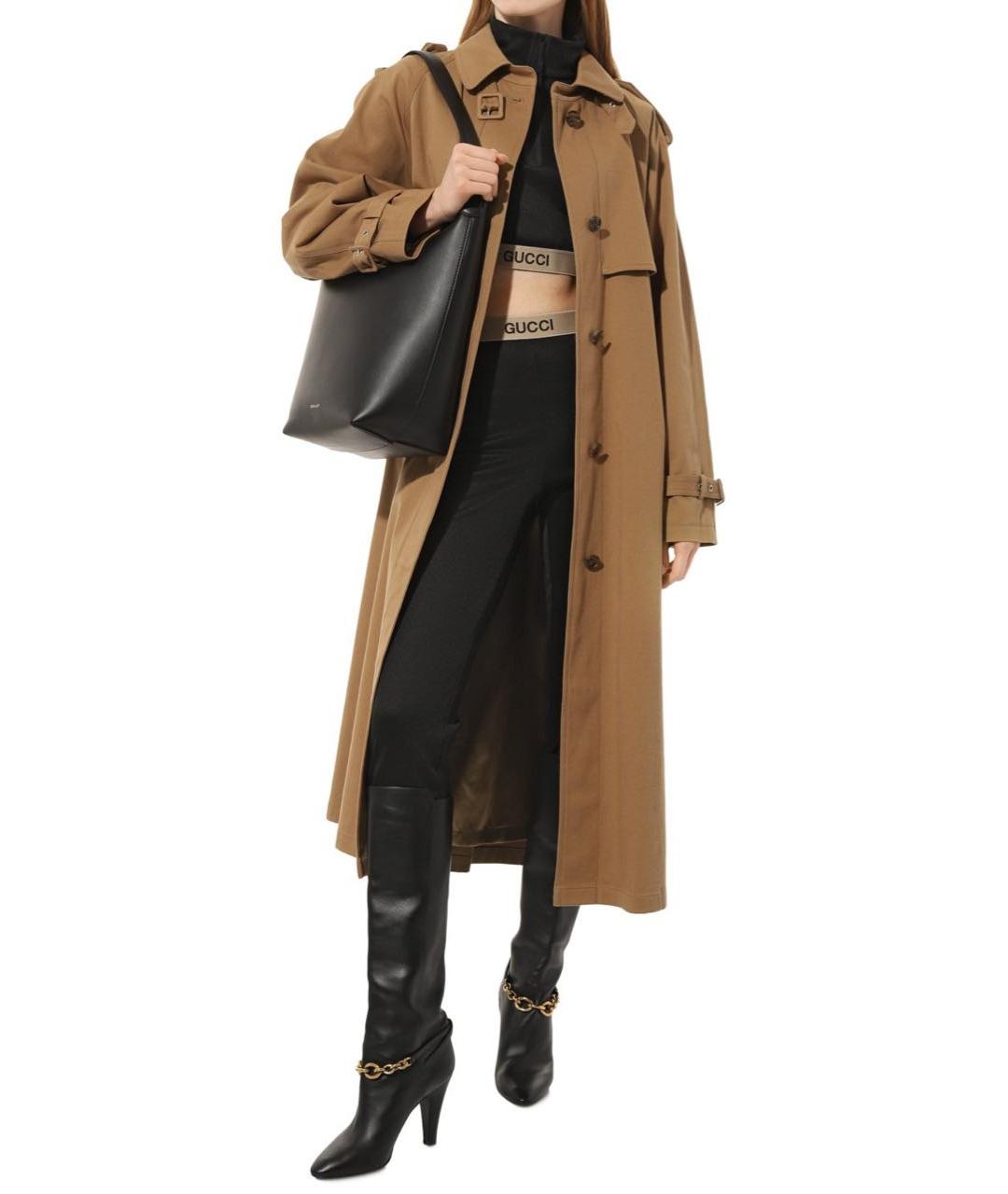 GUCCI Черный хлопко-эластановый спортивные костюмы, фото 2