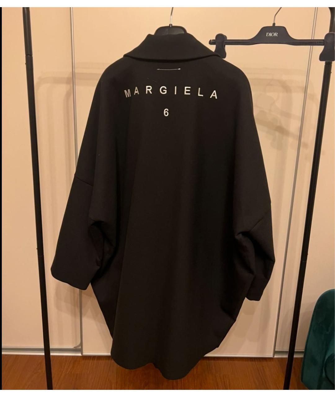 MAISON MARGIELA Черное шелковое пальто, фото 2