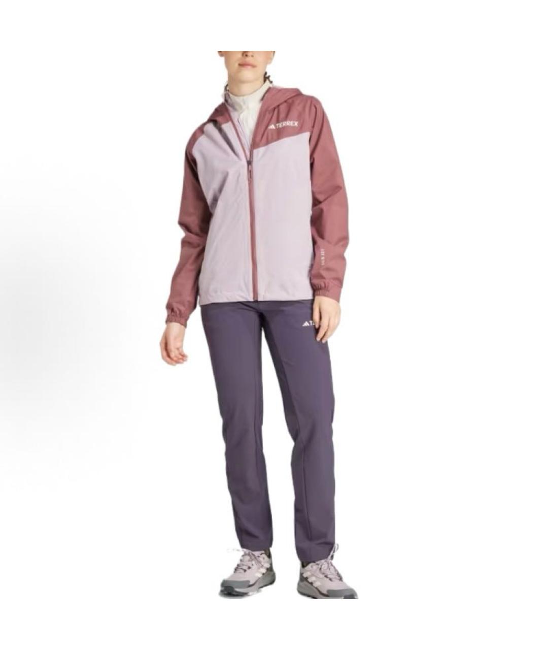 ADIDAS Коралловая полиэстеровая куртка, фото 4