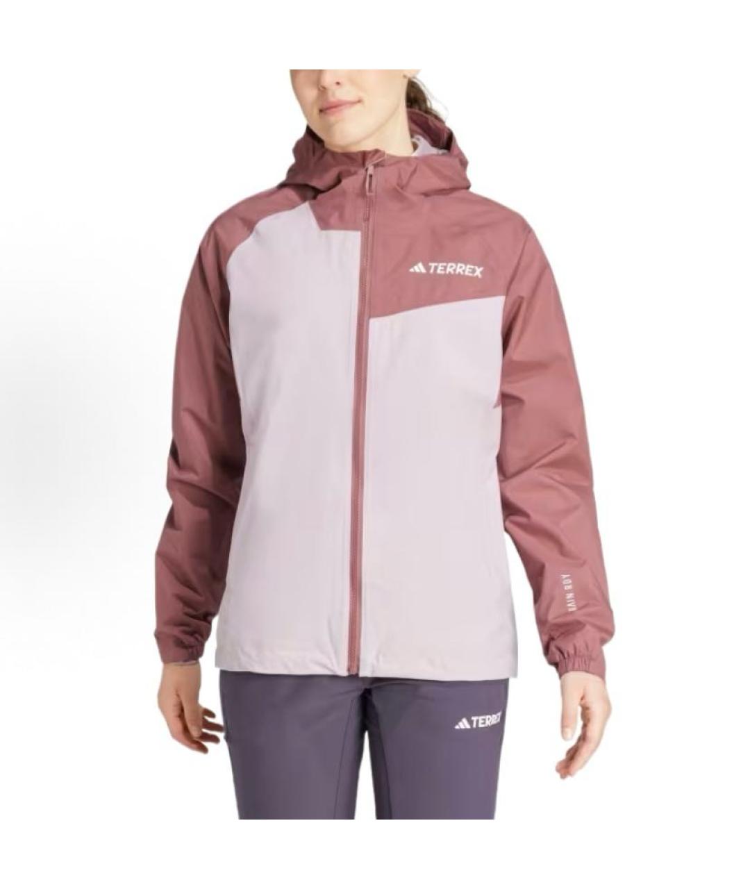 ADIDAS Коралловая полиэстеровая куртка, фото 2