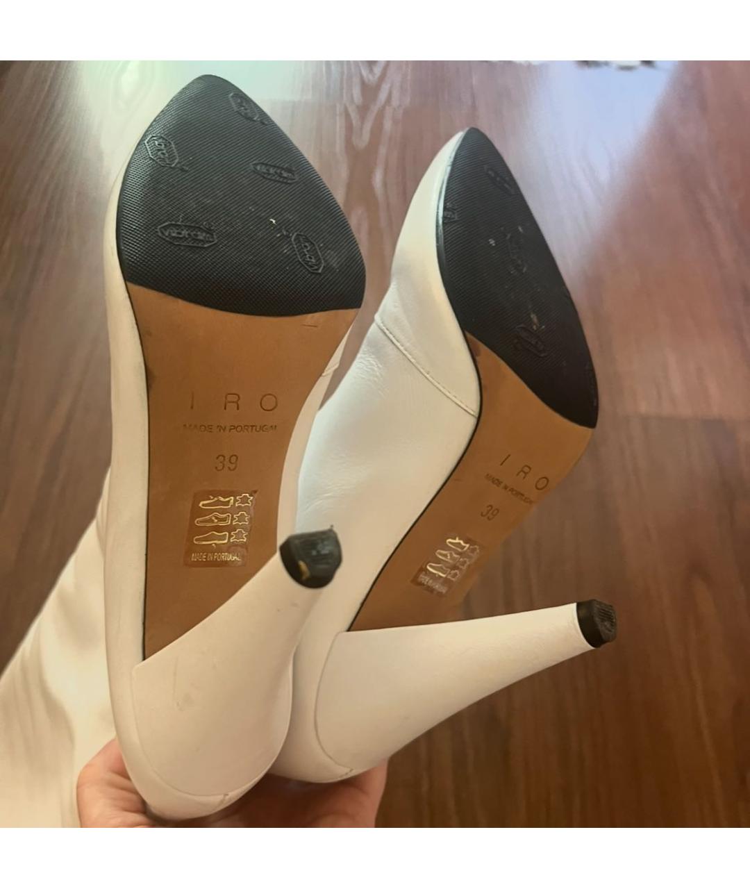 IRO Белые кожаные сапоги, фото 4