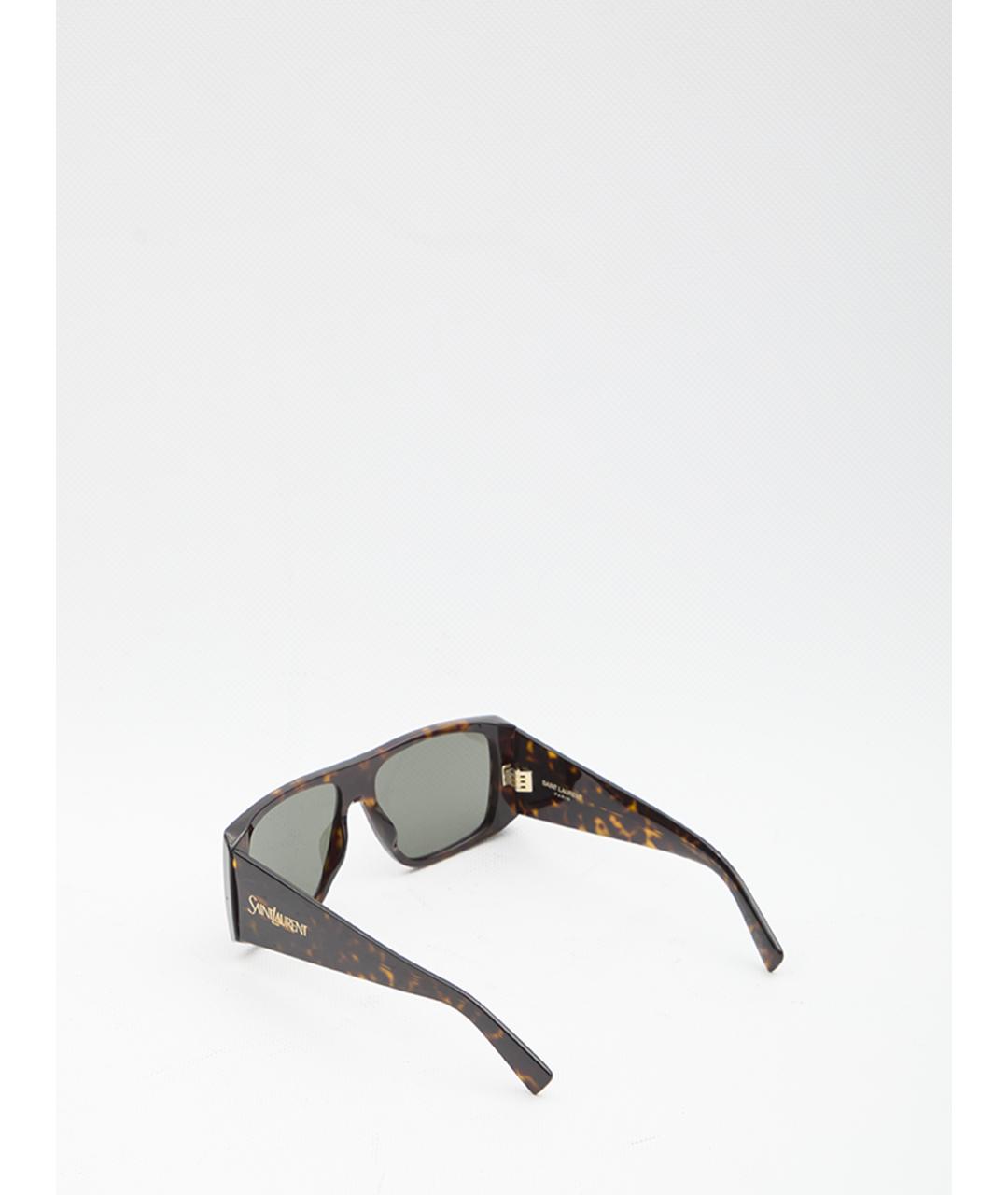 SAINT LAURENT Коричневые солнцезащитные очки, фото 2
