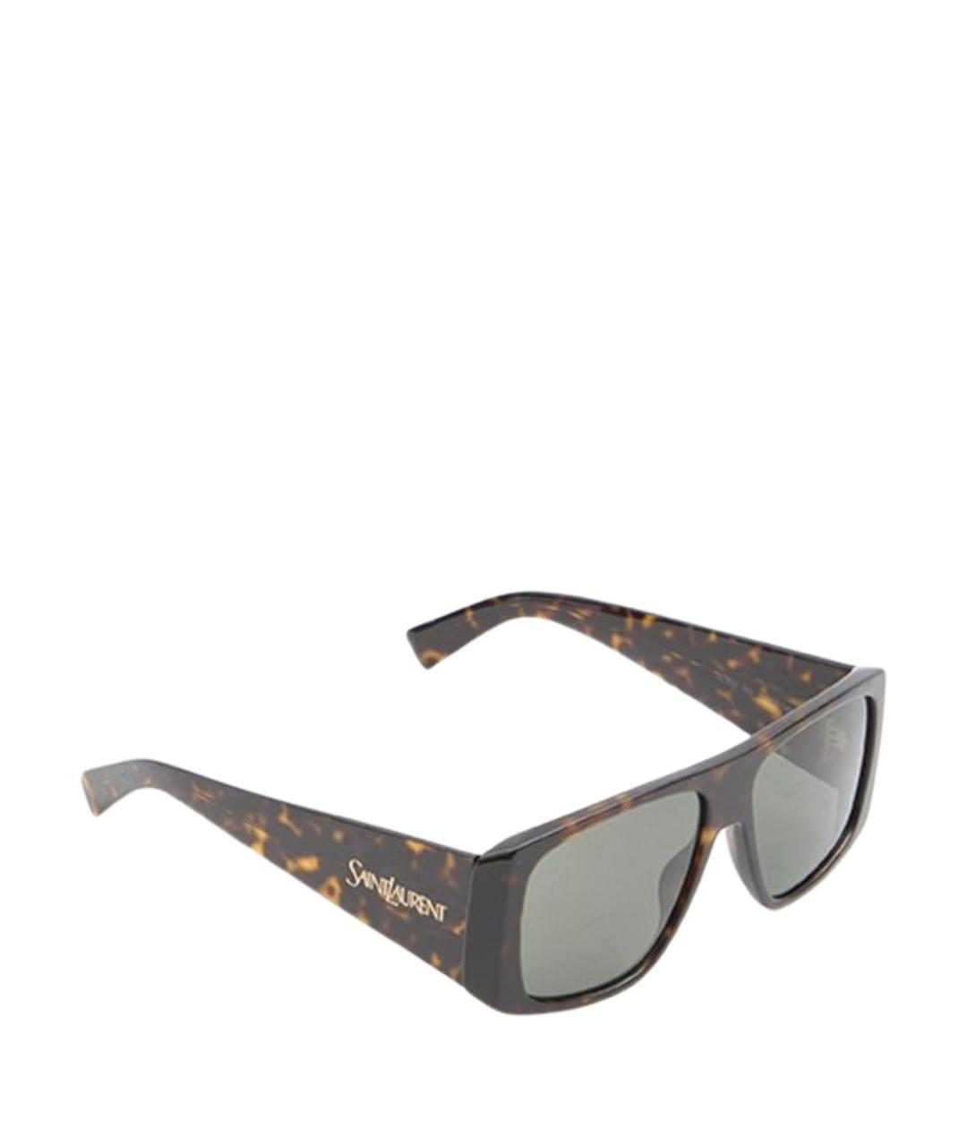 SAINT LAURENT Коричневые солнцезащитные очки, фото 1