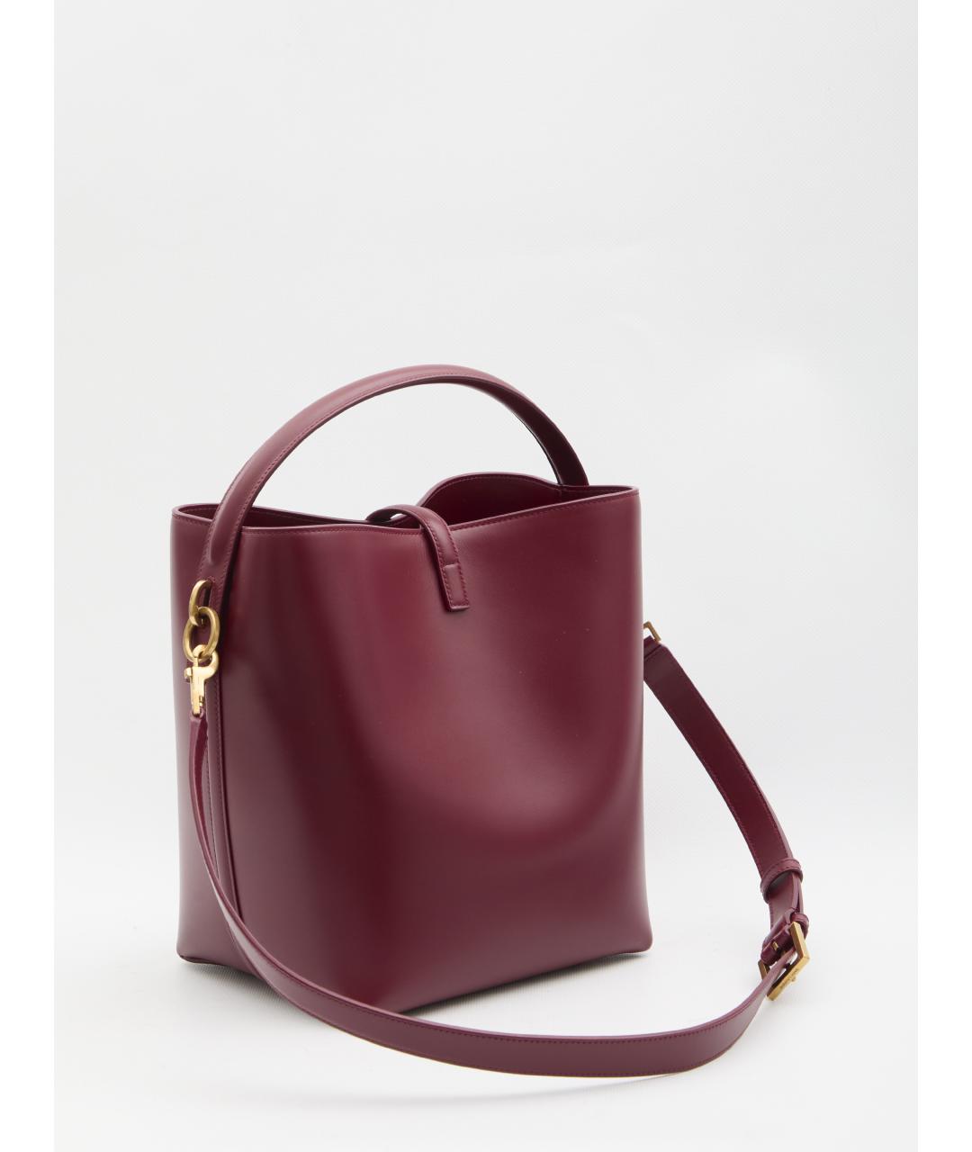 SAINT LAURENT Красная кожаная сумка тоут, фото 2