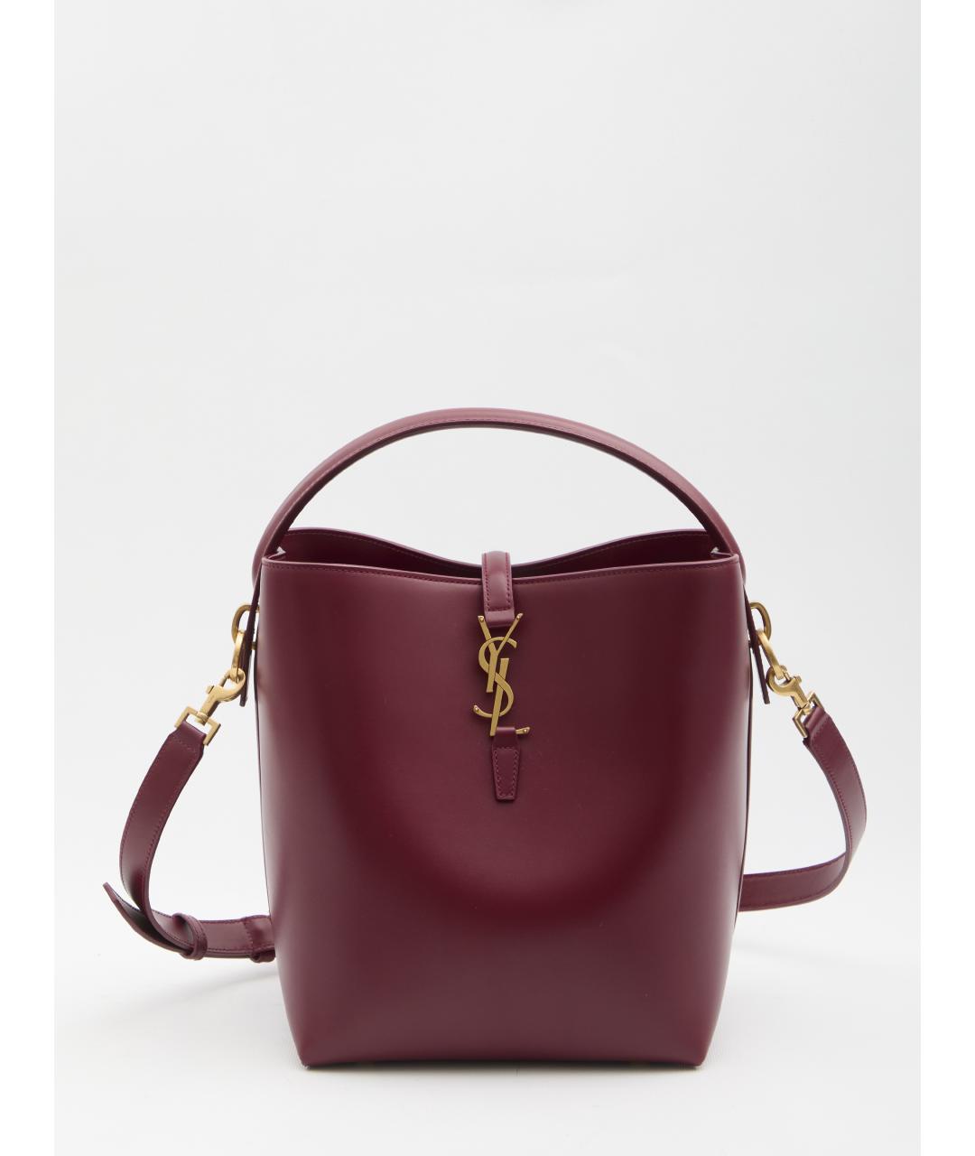 SAINT LAURENT Красная кожаная сумка тоут, фото 5