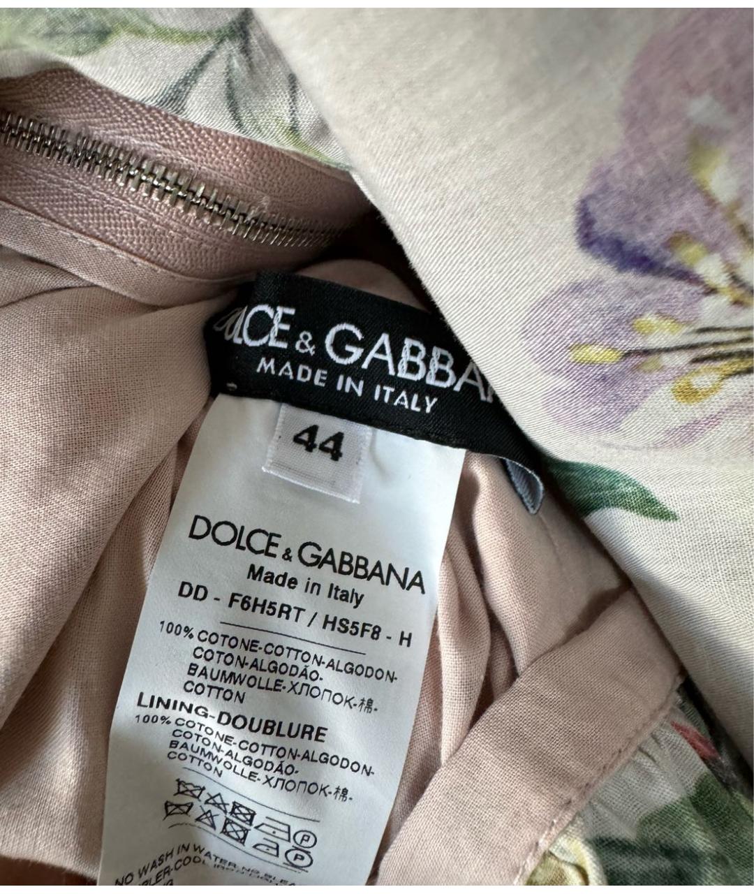 DOLCE&GABBANA Мульти хлопковый сарафан, фото 6