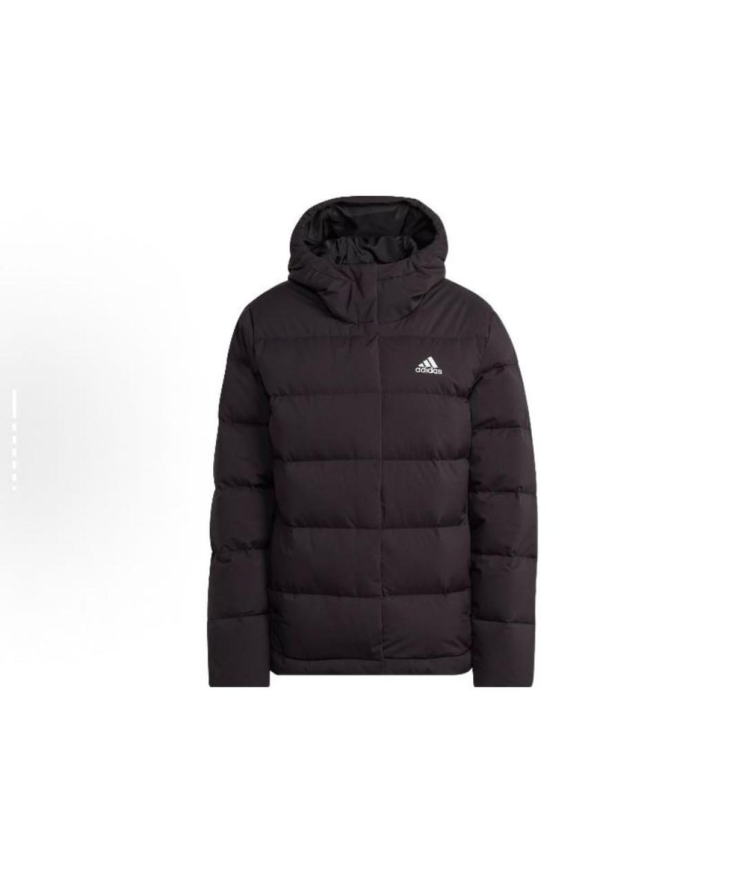 ADIDAS Черная полиэстеровая куртка, фото 5