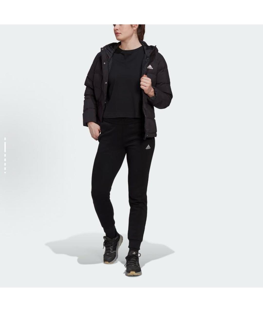 ADIDAS Черная полиэстеровая куртка, фото 2