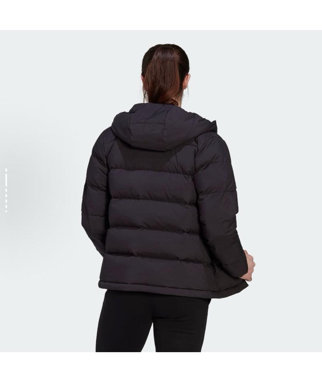 ADIDAS Черная полиэстеровая куртка, фото 3