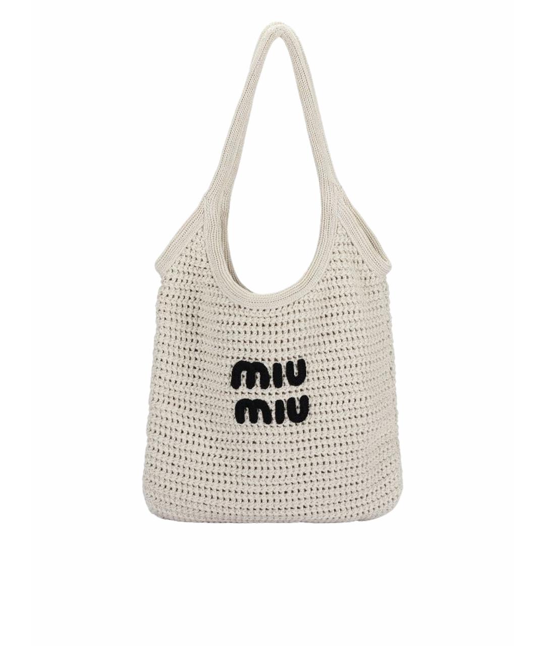 MIU MIU Белая сумка тоут, фото 1