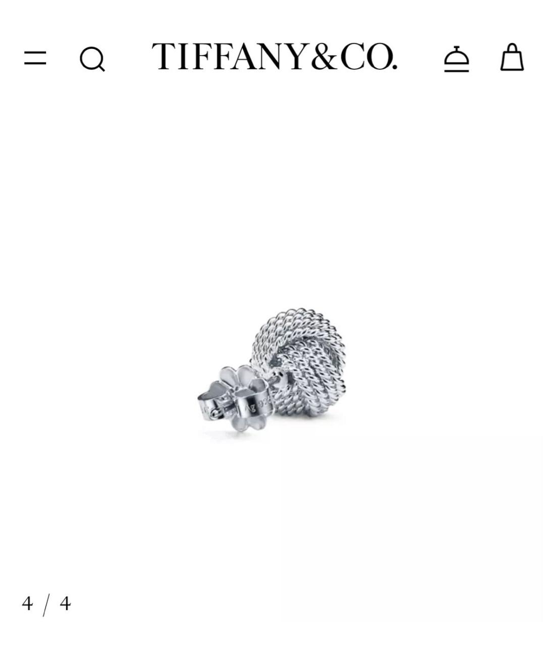 TIFFANY&CO Серебряные серебряные серьги, фото 3