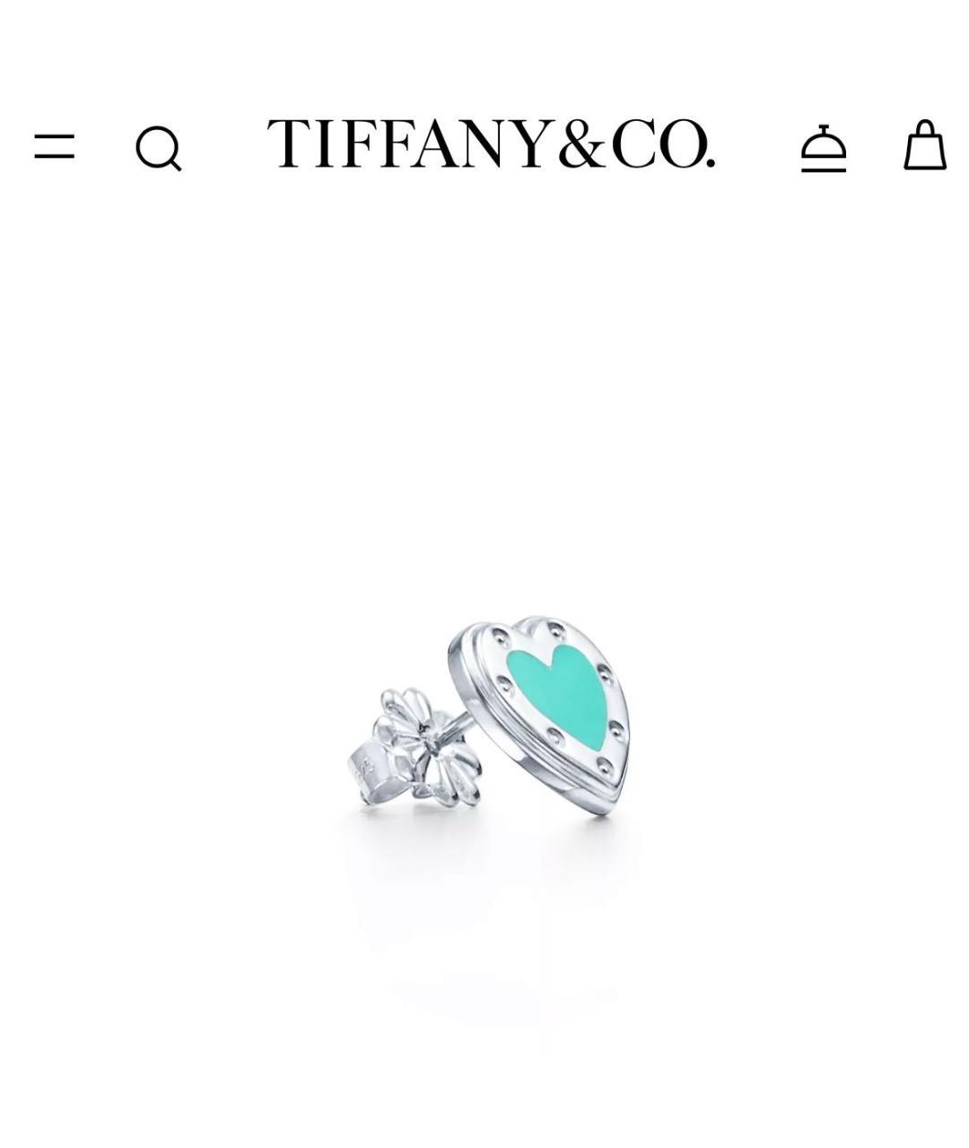 TIFFANY&CO Бирюзовые серебряные серьги, фото 2