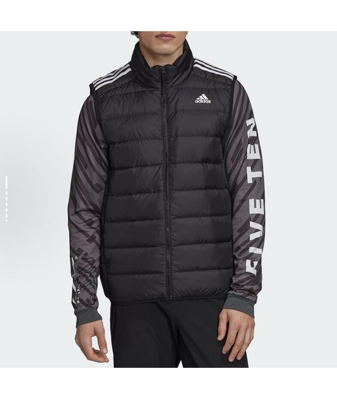 ADIDAS Черный полиэстеровый жилет, фото 4