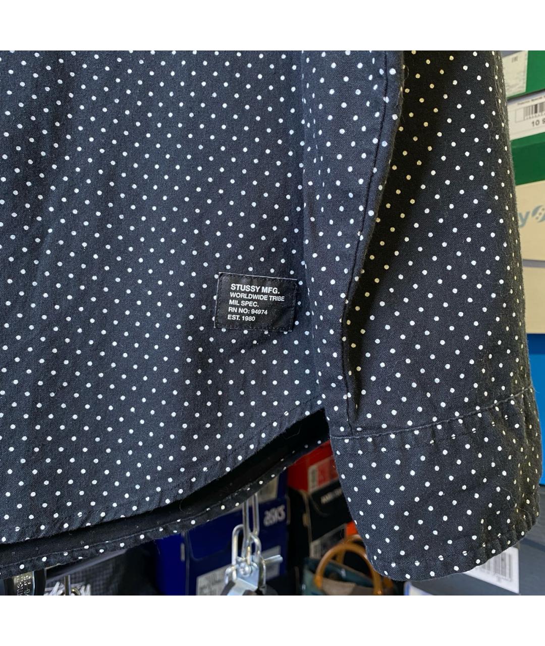 STUSSY Черная хлопковая кэжуал рубашка, фото 4