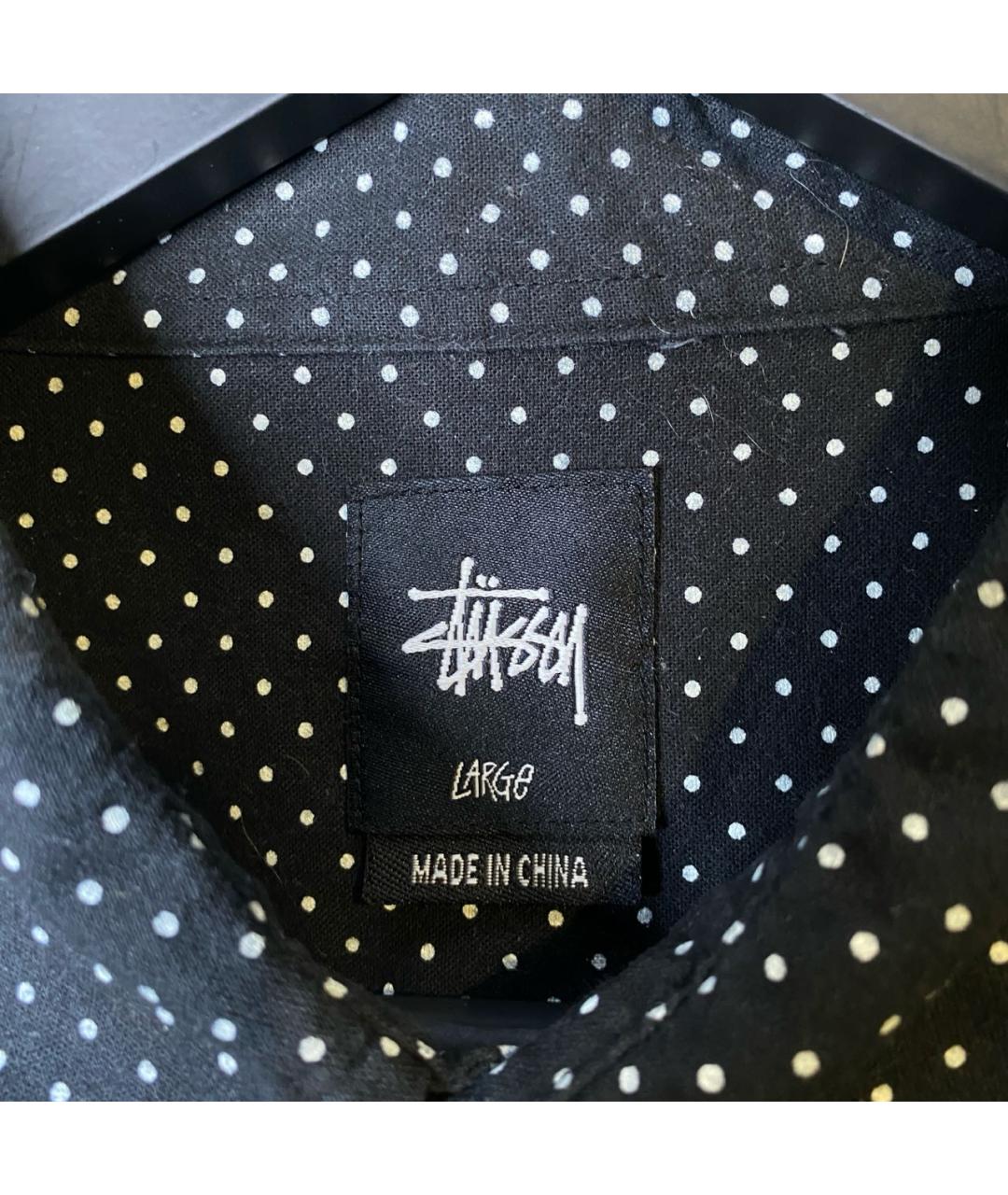 STUSSY Черная хлопковая кэжуал рубашка, фото 7