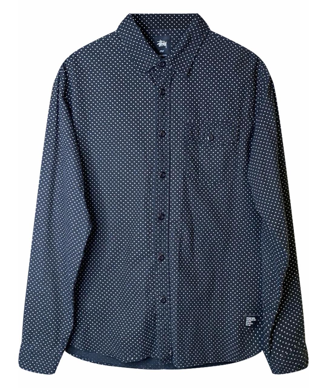 STUSSY Черная хлопковая кэжуал рубашка, фото 1