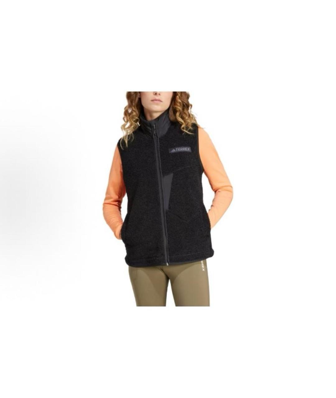 ADIDAS Черный полиэстеровый жилет, фото 2