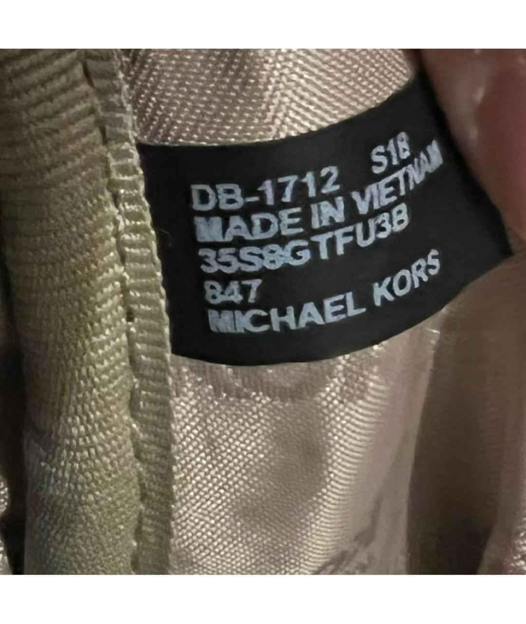 MICHAEL KORS Коричневая кожаная дорожная/спортивная сумка, фото 4