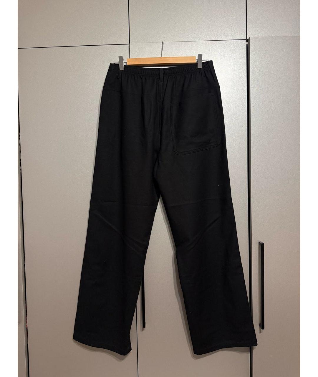 MAISON MARGIELA Черные шерстяные классические брюки, фото 2