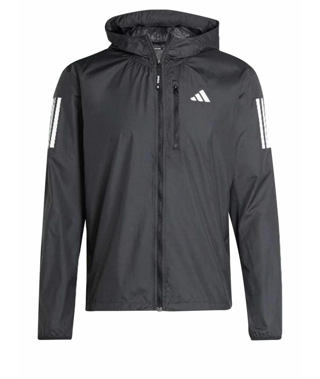 ADIDAS Черная полиэстеровая куртка, фото 1