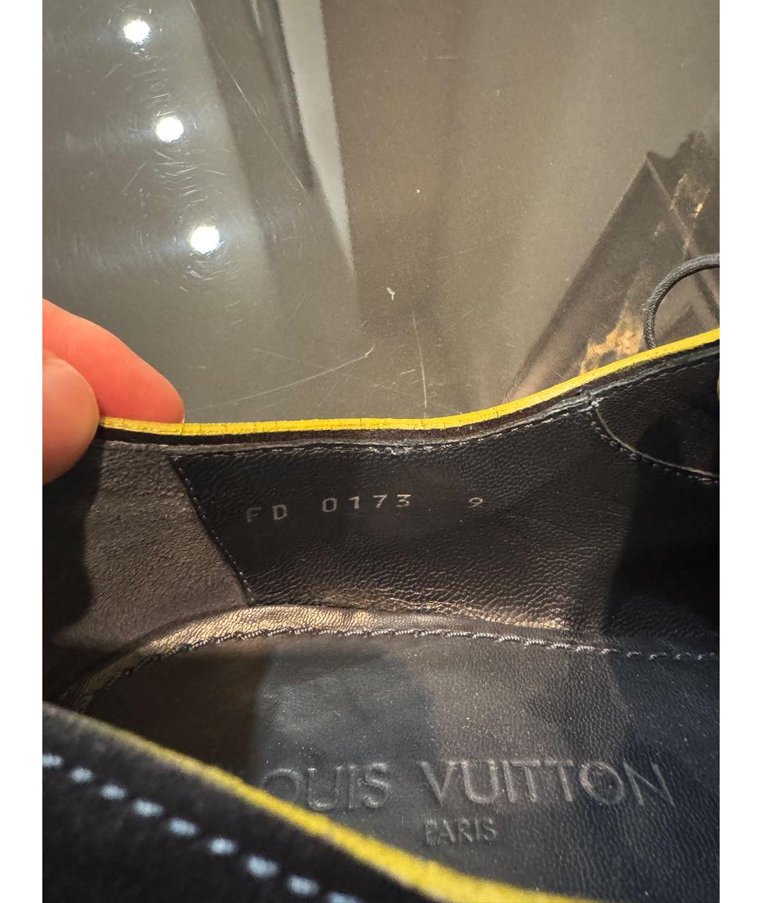 LOUIS VUITTON Темно-синие замшевые туфли, фото 7