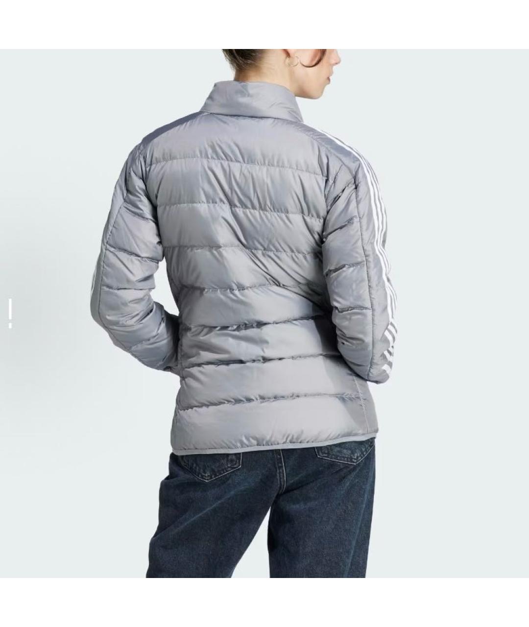 ADIDAS Серая полиэстеровая куртка, фото 3