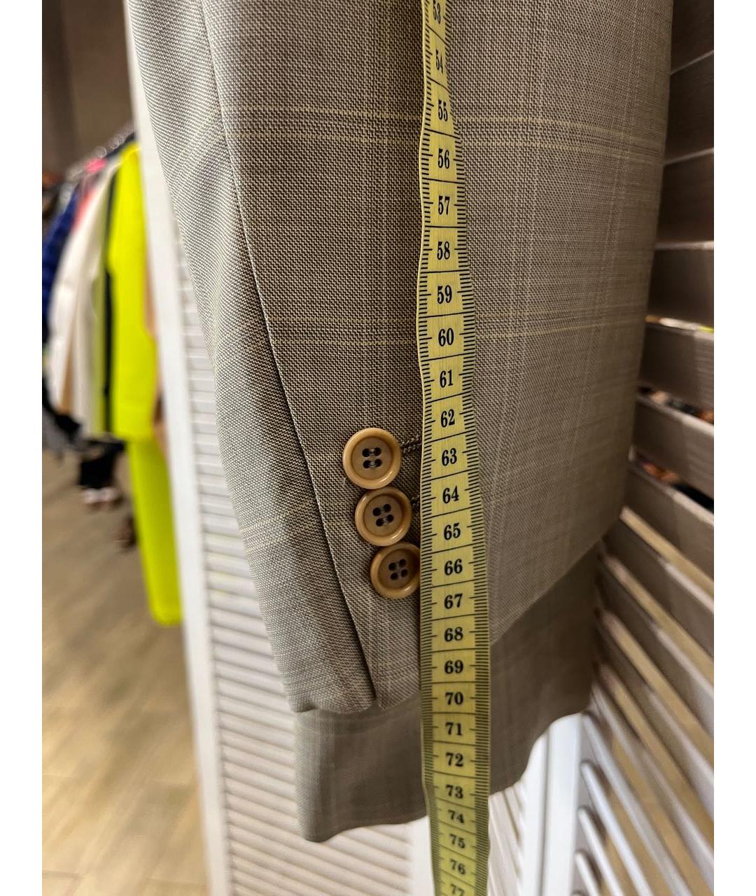 CERRUTI 1881 Бежевый шерстяной пиджак, фото 6