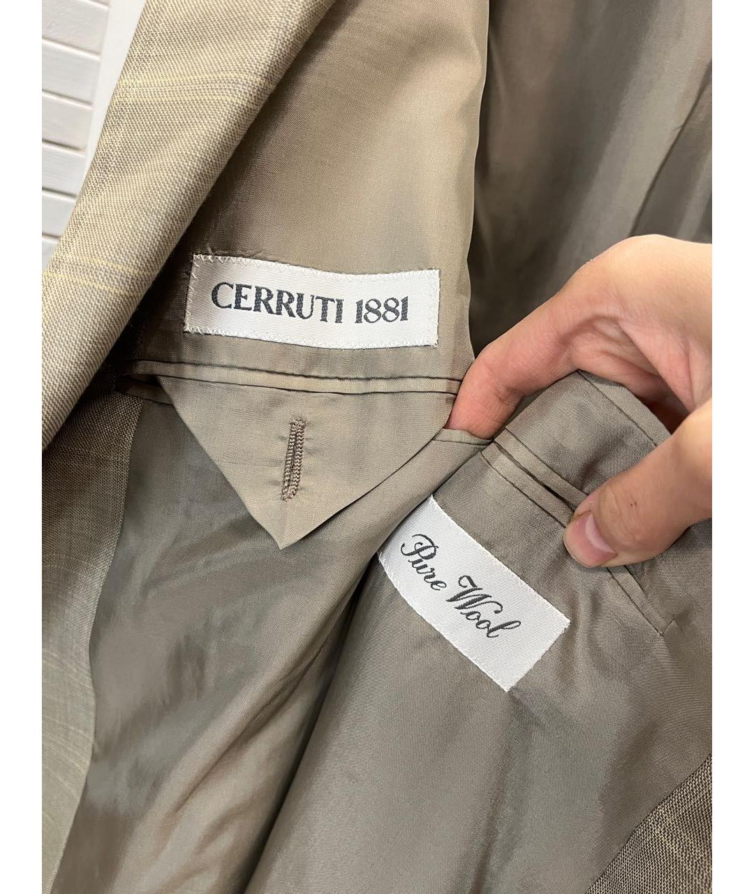 CERRUTI 1881 Бежевый шерстяной пиджак, фото 2