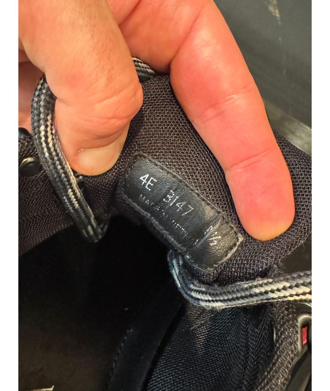 PRADA Черные синтетические низкие кроссовки / кеды, фото 7