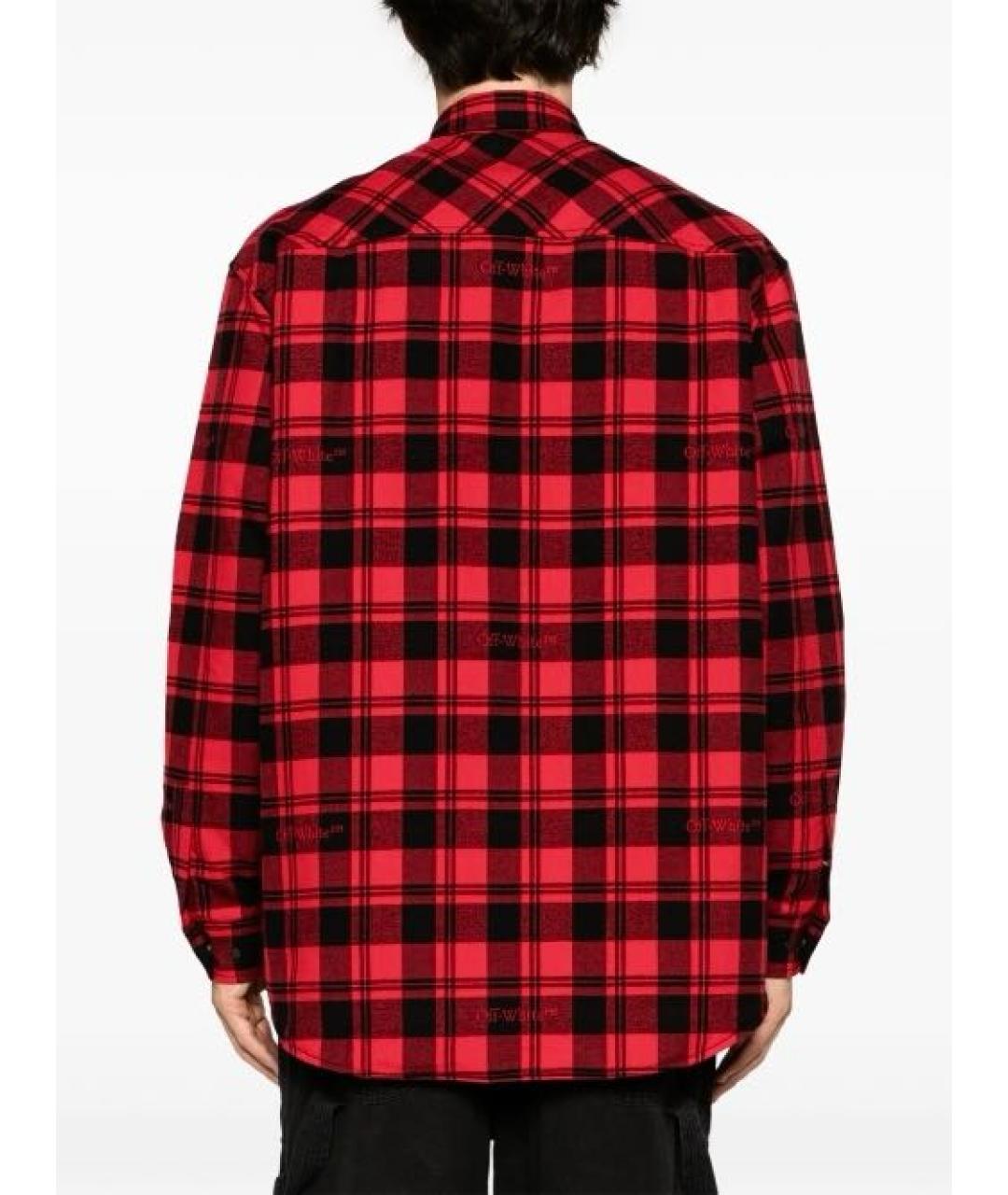 OFF-WHITE Красная хлопковая кэжуал рубашка, фото 5